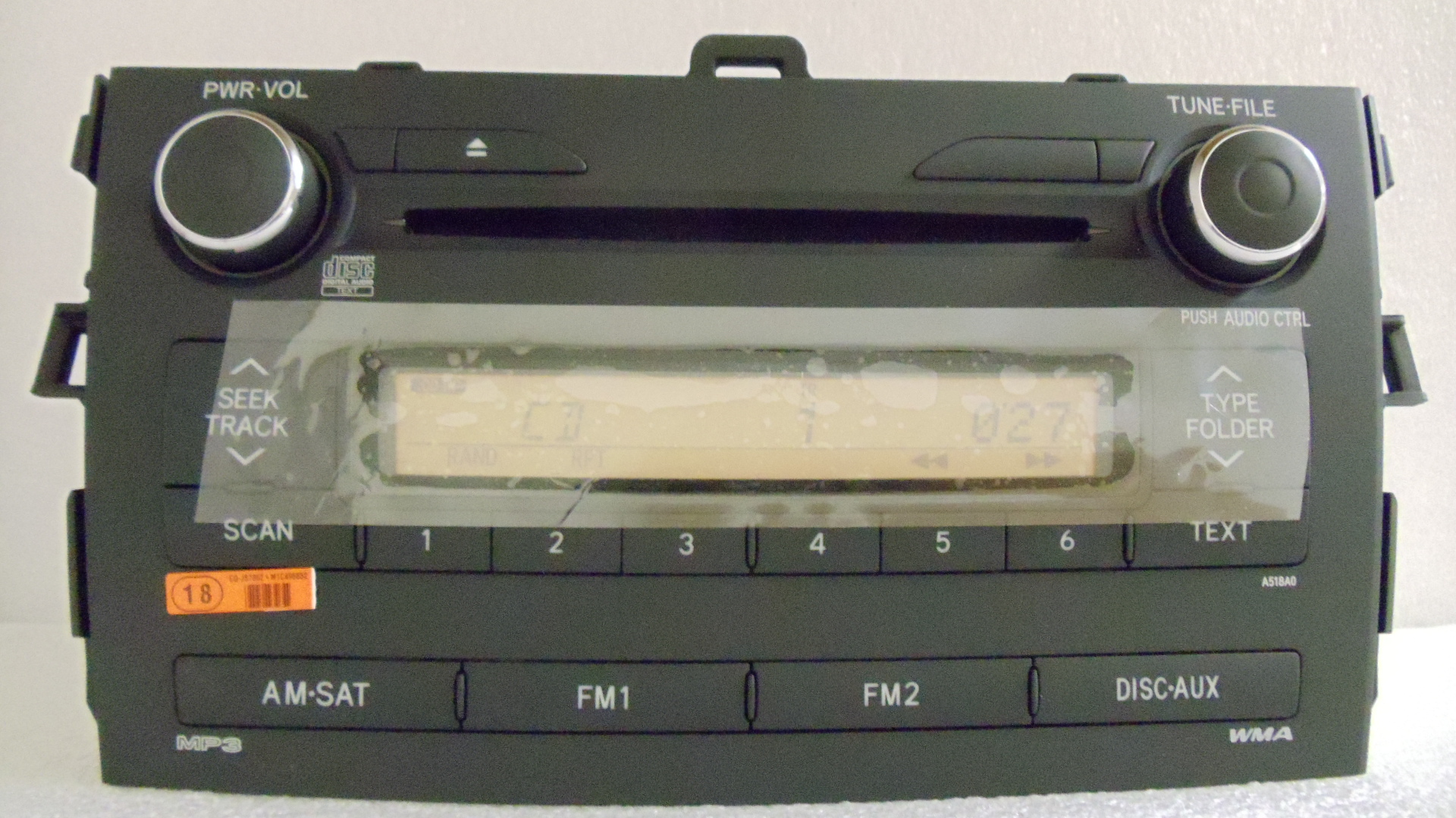 Toyota corolla 1998 radio security code