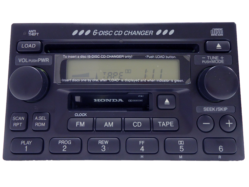 2000 Honda accord cd player code error #1