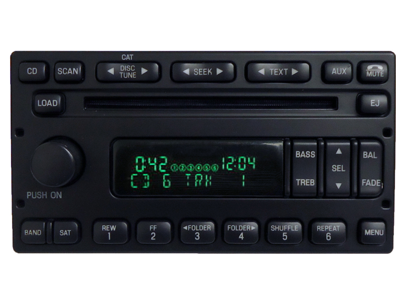   03 04 FORD E150 E250 F250 F350 6 Disc CD Player Radio AUX SAT  