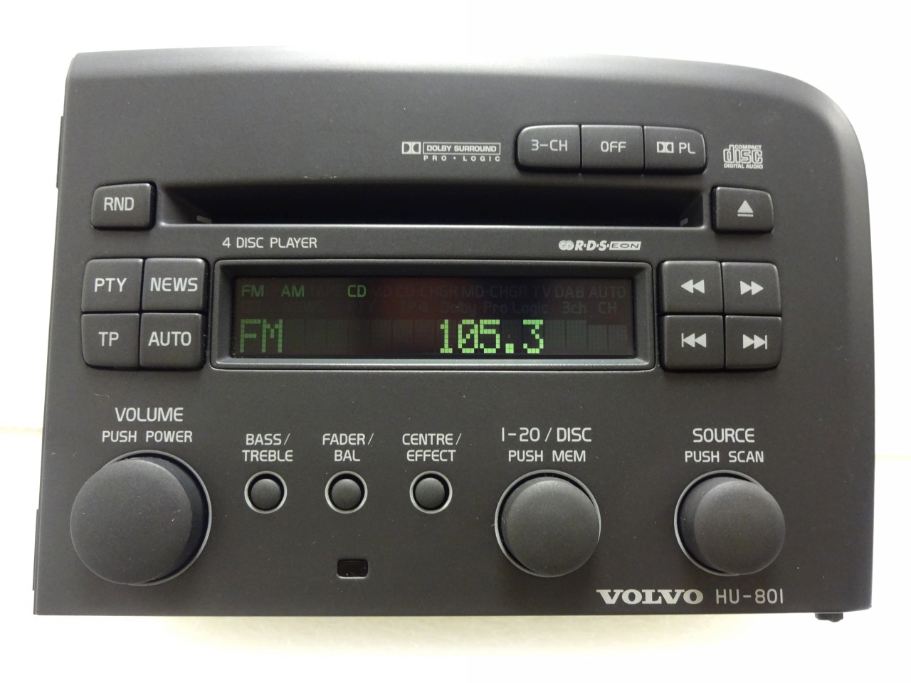 99 2000 01 02 03 04 Volvo s 80 S80 Radio Stereo 4 Disc Changer CD Player RDS