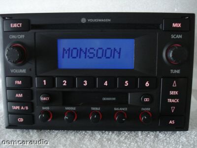 02 03 04 05 VW Jetta Golf Passat Radio CD Tape Player Monsoon  